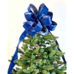 Midnight Blue Tree Topper Bow