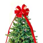 Santa Suit Tree Topper Bow